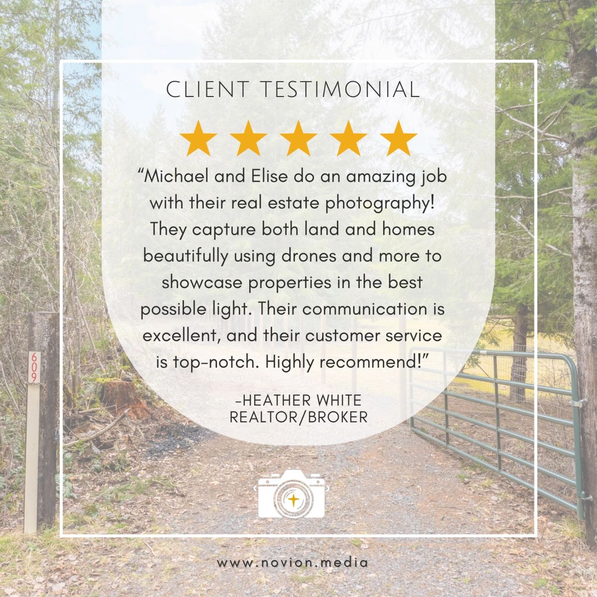 Client testimonial — Heather White, Realtor/Broker